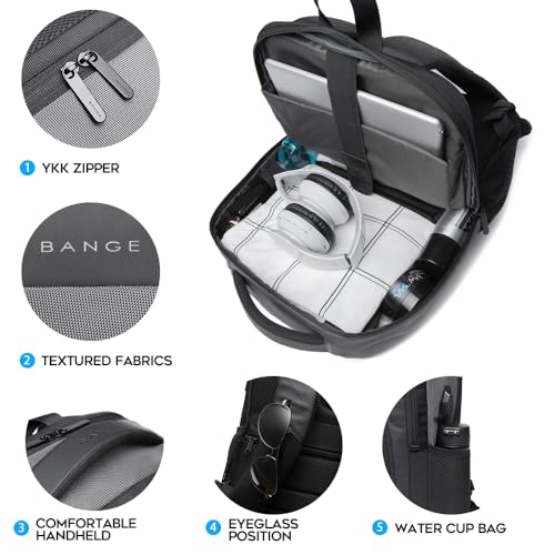 Image of BANGE Travel Laptop Backpack with USB charge port can fit 15.6 Inch laptop for Men and Women