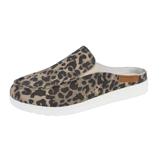 Pantuflas Tipo Mule con Estampado de periódico de, Sandalias Planas Transpirables para Verano, Interiores y Exteriores, Informales y cómodas. Fáciles de Poner
