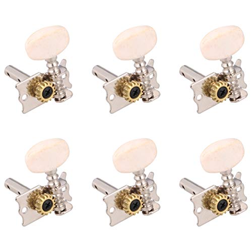 Hemoton 6pcs Acoustic Guitar Tuning Pegs for Guitars Vintage Tuners Tuners Clip on Wooden Tuning Keys Machine Heads Knobs Ukulele Keys