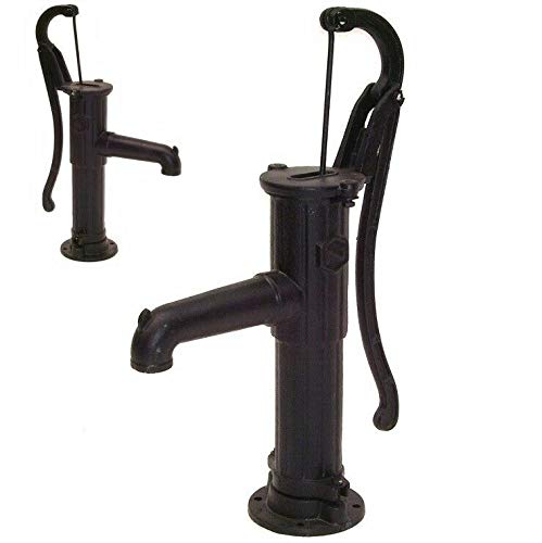 D&L Schwengelpumpe Gusseisen SCHWARZ Handpumpe 55914 AWZ Handschwengelpumpe Gartenpumpe