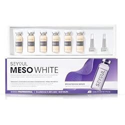 SEYOUL Meso White Brightening Serum for Dark Spots & Uneven Skin Tone – Diacetylboldine, Niacinamide & Hyaluronic Acid – Hydrating Facial Ampoules – 6 Vials