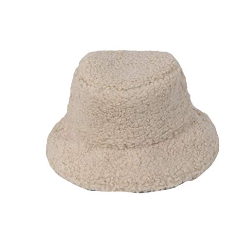 Bonnet tricoté et chapeau de pêcheur en agneau pour femme pour l'automne et l'hiver
