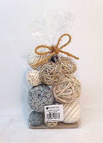 Floralcraft 15 Assorted Decoration Accent Balls in Bag Potpourri in Grey & White