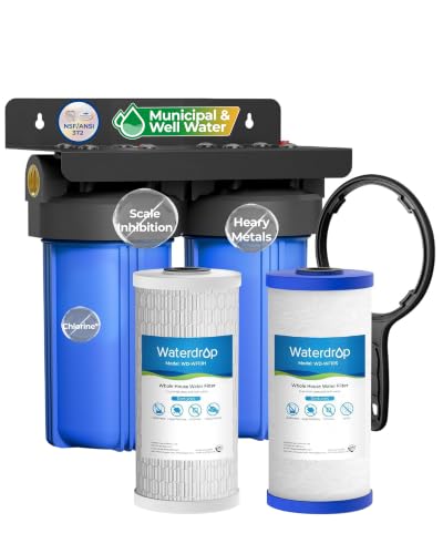 Waterdrop WHF21-SH 2-Stage Whole House Water Filter System, NSF/ANSI 372