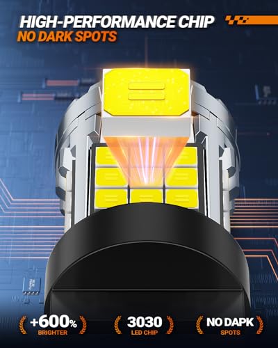 Image of SEALIGHT 3157 LED Bulb Reverse Light, 6500K White 600% Brighter 3156 4114 Led Bulbs, With Built-In Resistor, Anti Hyper Flash Error Free for Backup Tail Parking Daytime Running Signal Light, 2 Pack