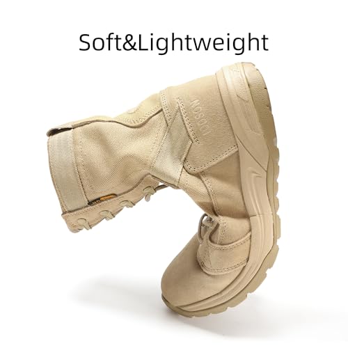 Men's 8'' Military Tactical Boot Lightweight Combat Work Boots2