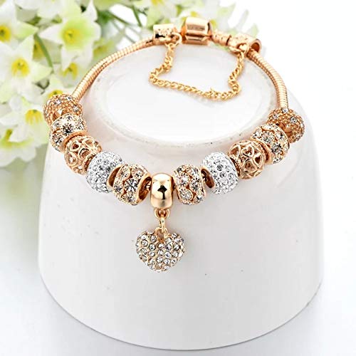 PULSEIRA DOURADA COM BERLOQUES P2747