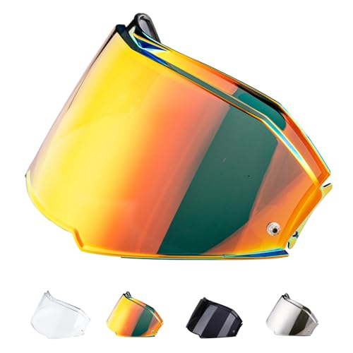 Visière de casque de moto FF900 Valiant 2 rouge chrome pour les balades