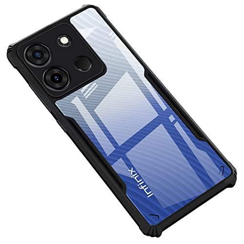 Image of Zapcase Back Case Cover for Infinix Smart 7 | Compatible for Infinix Smart 7 Back Case Cover | 360 Degree Protection | Clear Case with Camera Protection | (TPU + PC | Matte Black)