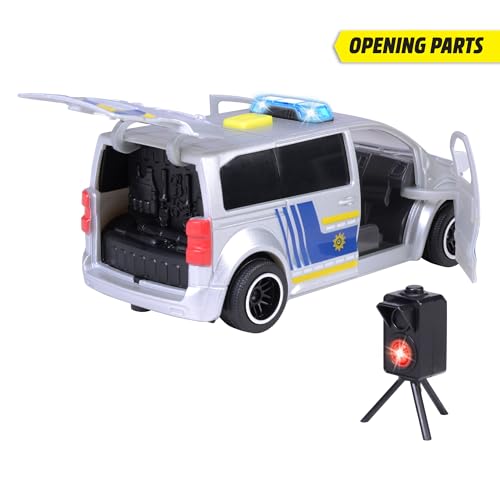 Dickie Toys - Citroën SpaceTourer - 15 cm großes Polizeiauto, inkl. Blitzer, Licht und Sound, Polizeibus für Kinder ab 3 Jahre