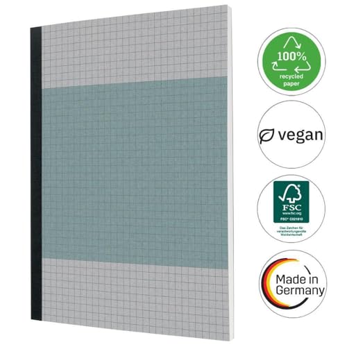 SIGEL SN200 Notebook, Squared, 80 g/m², Approx. A5, Blue, softcover, 200 Pages, Sustainable, 2pcs, 2 Items - Image 2