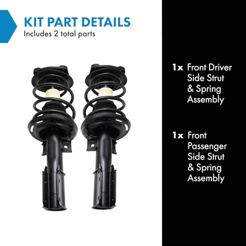 Image of TRQ Front Driver and Passenger Side Strut and Spring Assembly Set Loaded Compatible with 08-15 Mercedes-Benz C300 C350 All Wheel Drive