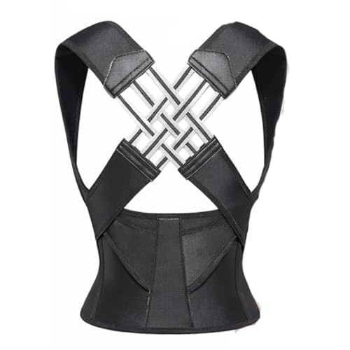 Awero X-Cross Posture Corrector Belt for Men & Women, Adjustable Upper Back & Waist Support Brace with Extension Belt, Breathable Cross-Back Design, Comfortable & Invisible Under Clothes