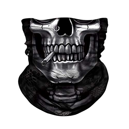 Image of JOEYOUNG Skull Face Mask UV Sun Dust Neck Gaiter Bandana Headwear Motorcycle