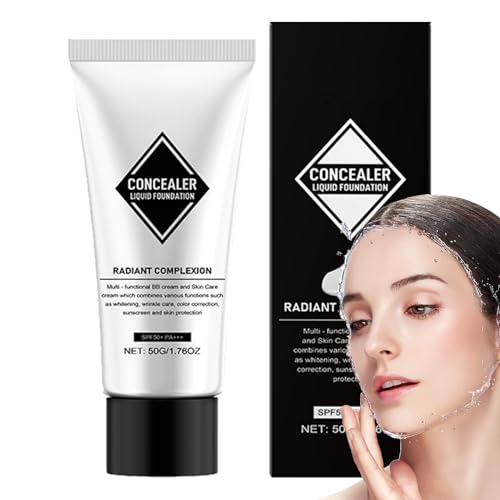 Fundación de líquidos hidratantes, Color Changing Liquid Foundation | Decoloración de maquillaje de la Fundación de 1.765z - Corrección de tono hidratante maquillaje de base de líquido, SPF 50+ BB Cre