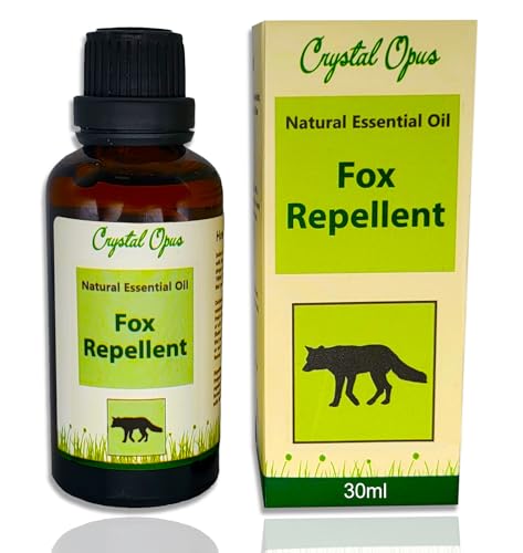 Makes 4 litres of Fox Repellent Spray. Tried & Tested Concentrated Blend of Chilli Garlic & Citronella Oil. Ultra-Effective Safe Deterrent. Dilute with Tap Water & Spray. Crystal Opus