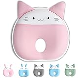 Baby Pillow for Newborn Prevent Flat Head, Baby Pillows for Sleeping, Baby Memory Foam Pillow for 0-12 Months Infant, Soft Baby Head Shaping Pillow