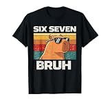Six Seven Bruh Capybara Funny Capy 67 6 7 Meme Kids T-Shirt