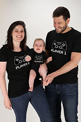Tstars Family Matching Outfits Mom Dad Baby Son Daughter Player Gaming Shirts Gift Set2