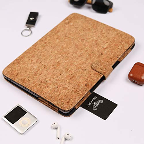 Image of ENTHOPIA 13 to 14 Inches Folio Laptop Case Cover Vegan Leather Compatible for MacBook, Lenovo, Hp, Dell &Other Notebooks - Plain Cork