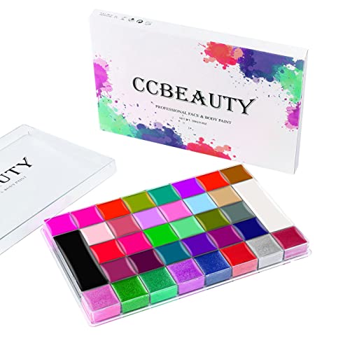 CCbeauty Face Body Paint 36 Colors Face Painting Oil Palette Halloween Special Effects SFX Makeup Kit