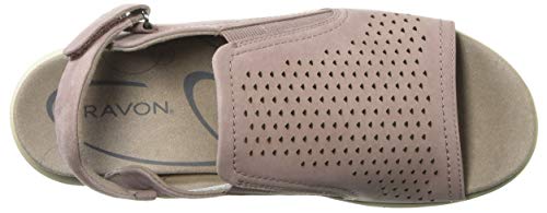 Aravon Women's Beaumont Peep Sling Wedge Sandal, Rose, 5.5 Medium #TOP4