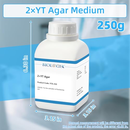 Image of 2xYT Agar Medium, Powder Culture Media with Tryptone, Yeast Extract, Sodium Chloride & Agar, Media Powder for for E. coli Growth, Lab Bacterial Culture Medium, 250g /Bottle, 10 Bottles /Case