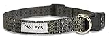 100% resistente al agua. Paxleys - Collar ajustable para perro (tamaño mediano y grande), color negro y dorado