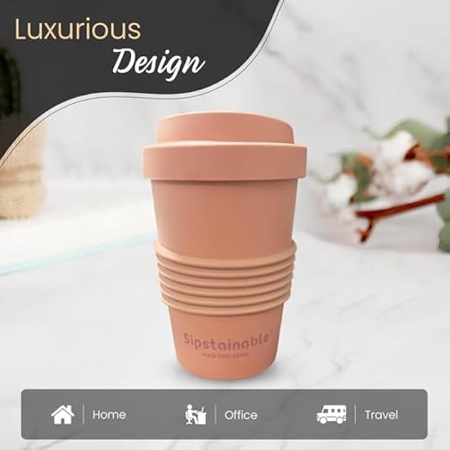 16oz Coffee Mug - Insulated Reusable Coffee Tumbler - On-The-Go Travel Mug - BPA-Free, Leak proof Lid, Stylish Coffee Cup - Lightweight & Durable Mug for Drinks (Rose)