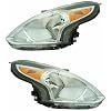 Headlight Assembly 2pcs Factory Style Bulb Front Left Right Side Lamp for Nissan for Versa 2015-2019