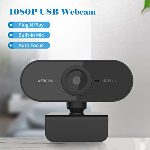 Tomshin Câmera web usb 1080p com microfone, webcam para desktop, laptop, para transmissão ao vivo, g