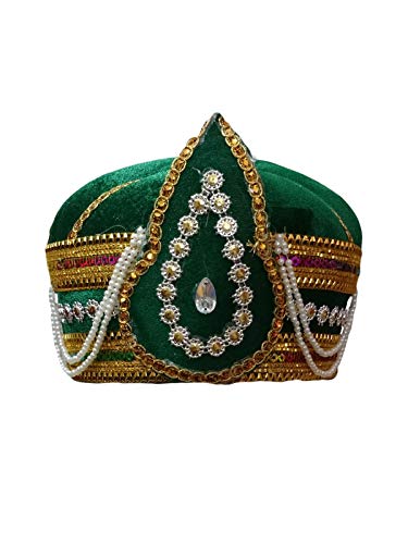 Image of BookMyCostume Traditional Indian Turban, Safa & Pagdi Collection - Ethnic Royal Headwear, Cultural Event & Fancy Dress Costumes | Ideal for Barati, Folk Dance & Themed Functions for Boys, Men & Adults