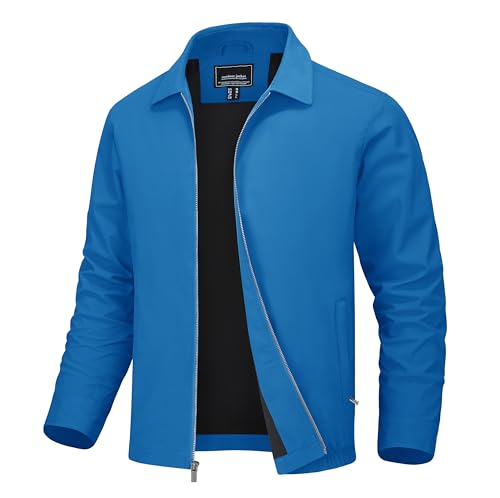 Magnivit MT-420-BLUE GREEN-2XL Light Jackets For Men Lightweight Windbreaker Jacket Casual Golf Jackets Light Spring Jacket Blue Green cover