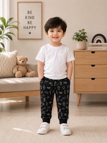 Image of superminis Printed Cotton Pyjama /Pants for Baby Boys and Baby Girls | Pack of 3 (Multicolor Designs)