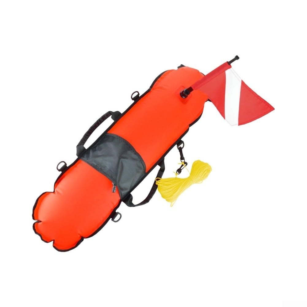 Tauchboje Orange 85cm mit Taucherflagge Tauchboje Orange 85cm