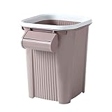 Lecez Automática de ensacado Bote de Basura del Bolso del Cambio automático de extracción de la Sala de baño Oficina Cocina Aseo Cesta de Papel de Color Caqui, Verde Caja de Papel de 8 litros 4