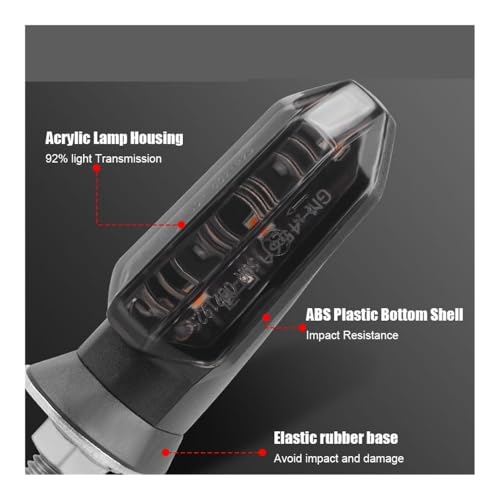 Clignotants LED Moto 8mm 12V pour un éclairage de sécurité optimal - 4
