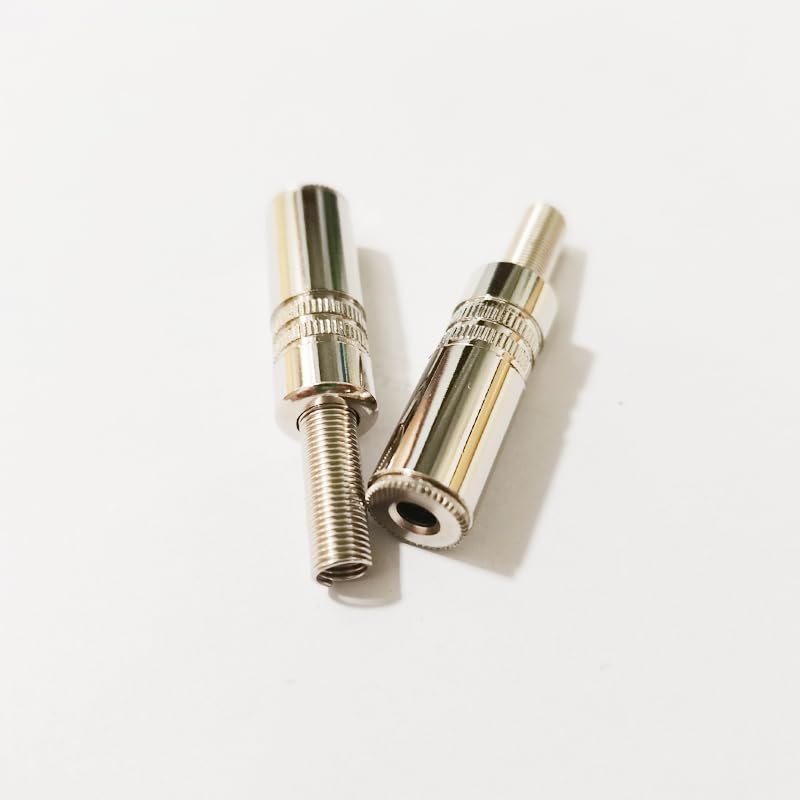 Wiring Connecting Terminals - NCHTEK Metal Shell 3.5mm Jack Stereo Audio Female Socket Connector for 3.5 Male Headphones Speaker Cable 100 pcs,