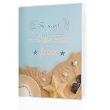 KJULYW Travel Photo Album 4x6, Beach Lover Gifts, Summer Coastal Beach Seashell Small Memory Photo Album Book for 18 Pockets Hold 36 Pictures, Photobook for Family Anniversary Travel Vacation