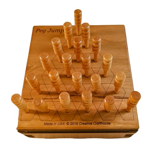 Peg Jump Triangle 6 - More Complex Version of the Familiar 5 Row Jump Puzzle