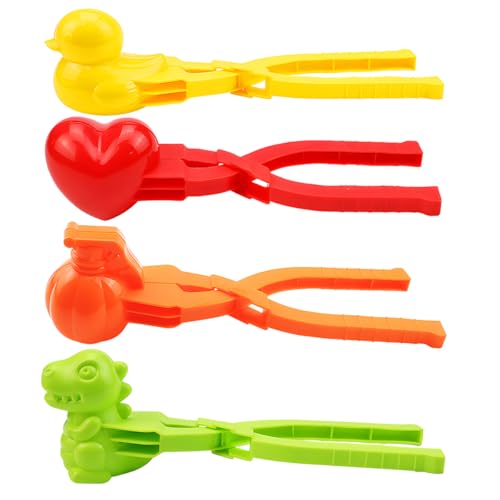 4 Pezzi Pinze da Neve per Bambini, Macchina per Palle di Neve, Cip di Palle di Neve, Creatore di Palle di Neve, Clip di Palle di Sabbia, per ai Bambini che Giocano all'Aperto
