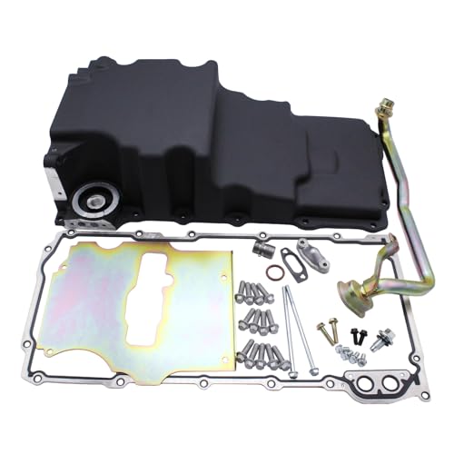 YUCHENSHLP LS Low Engine Swap Oil Pan 302-2 FOR LS1 LSX Camaro Nova F-body Extra Clearance-BLACK
