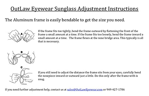 Image of OutLaw Eyewear Fugitive Aluminum Tactical and Motorcycle Sunglass, ANSI Z87.1 Impact Protection USA