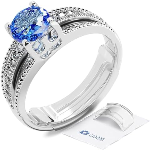 5 STARS UNITED Ring Sizers for Loose Rings - 6-Pack Easy-Clip Ring Size Adjuster for 3-10 mm Band Widths - Ring Guards for Women and Men, Transparent Cover