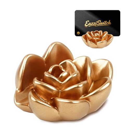 Cute Gold Business Card Holder: Vertical Desk Business Card Holder for Women - Small Flower Shaped Decorative Stand Display for Pictures, Table Numbers, Place Cards, Signs, Notes & Incense Stick-1PCS
