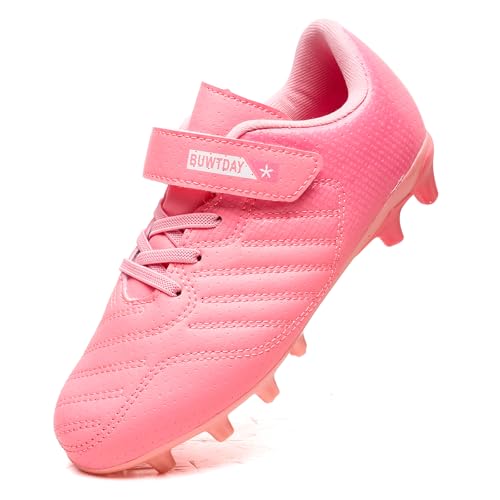 Image of Kids Soccer Cleats Boys Girls Athletic Outdoor Firm Ground Football Shoes | Youth Training Baseball Shoes for Little /Big Kid