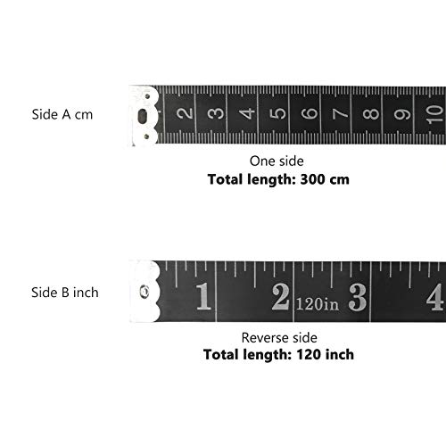 Gdminlo F042 2 Pack Sewing Tape Measure120Inch/300Cmdouble-Scale Soft Tape Measuring Body Weight Loss Medical Body Measurement Sewing Tailor Cloth Ruler Dressmaker Flexible Ruler Tape Measure  thumb #5
