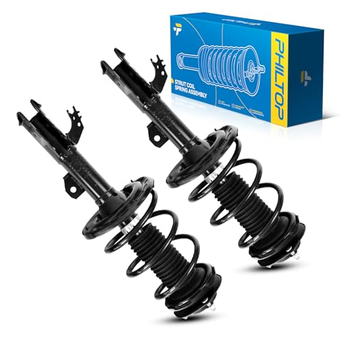 Image of PHILTOP Front Suspension Struts Shock Absorber w /Coil Spring for Camry 2pcs | Replace OE 172992,172993,for 2012-2017 Camry 2.5L /3.5L Amortiguadores Delanteros,Smooth Ride & Enhanced Stability