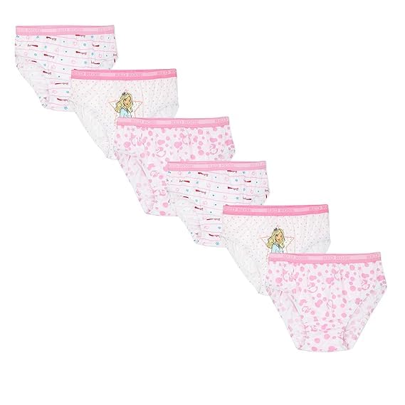 Image of Red Rose Kids Girls Cotton Printed Panty Pack of 6-Assorted