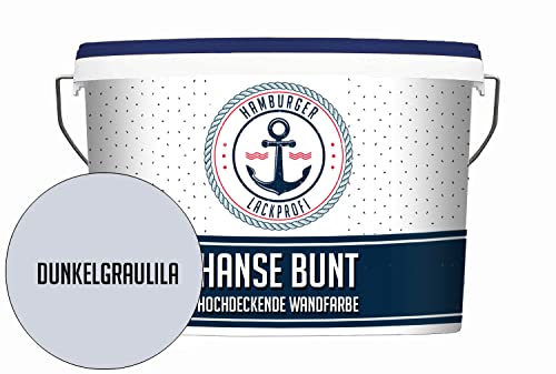 Hamburger Lack-Profi Universelle Wandfarbe MATT Dunkelgraulila Hochdeckende...